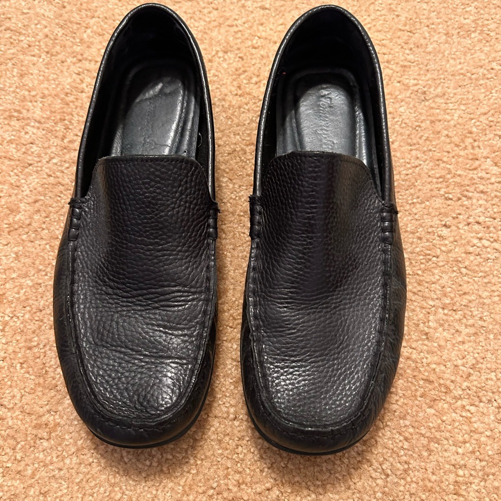 Black Leather Men's Loafers
